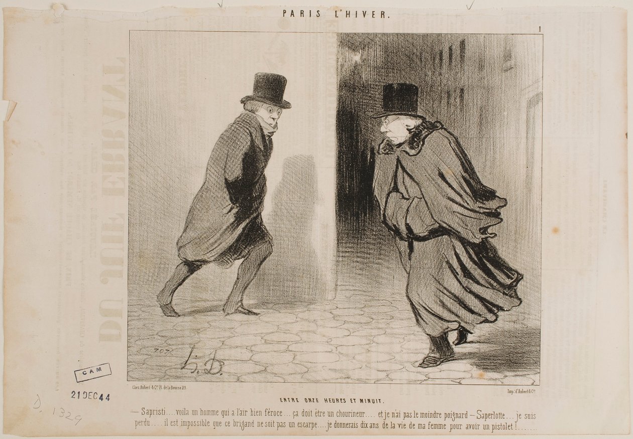Mellom klokken 11 og midnatt av Honoré Daumier