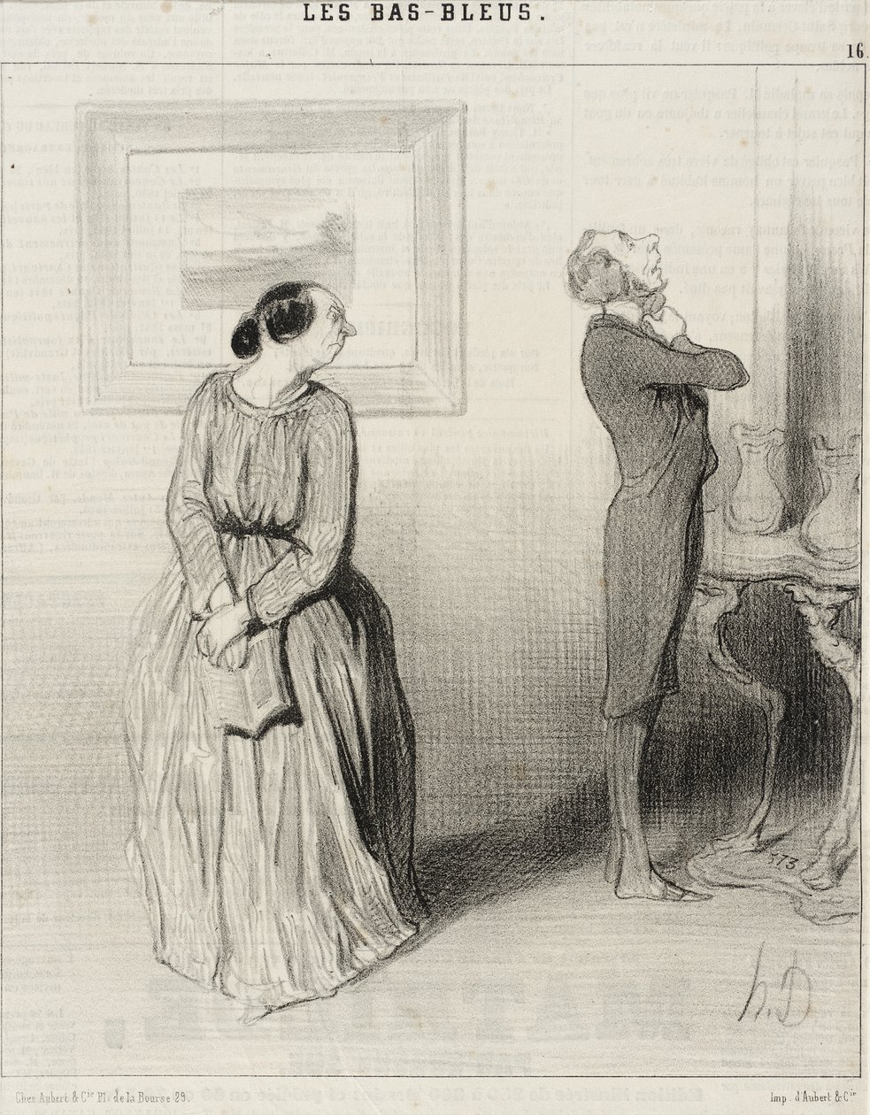 Kjære ... kom og ordne rosetten min! ... av Honoré Daumier