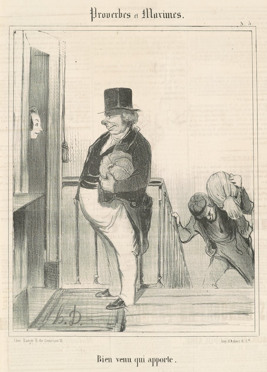 Velkommen som bringer av Honoré Daumier