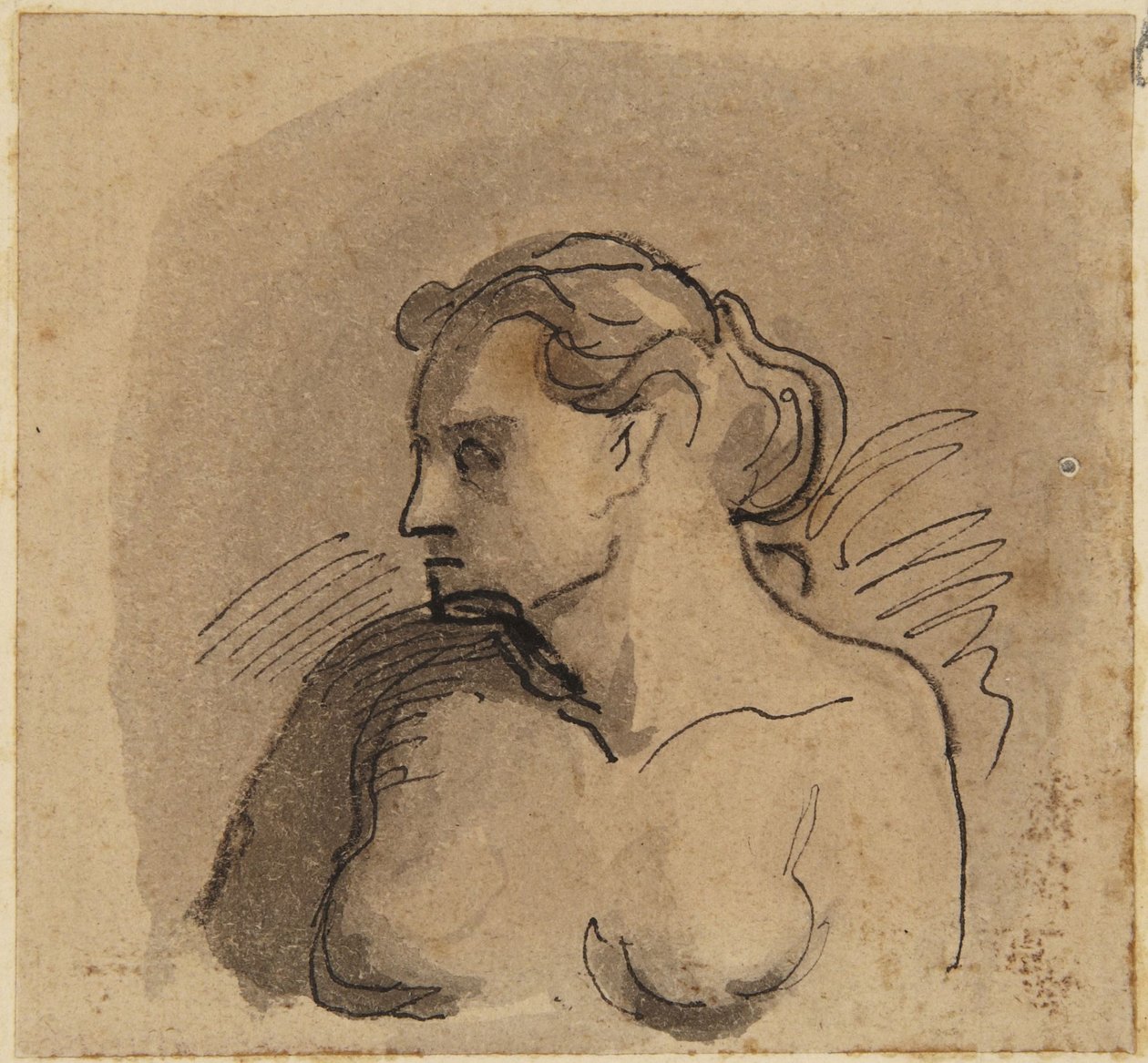 Byste av en kvinne av Honoré Daumier
