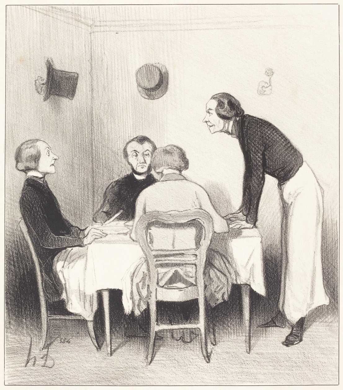 restaurant gulrot av Honoré Daumier