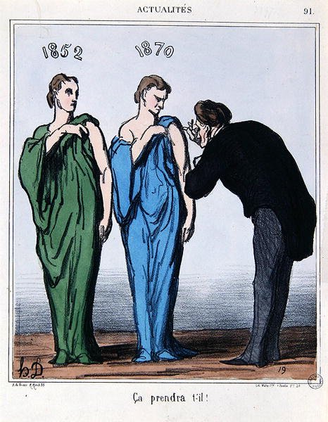 Tegneserie om folkeavstemningen 8. mai 1870, fra 