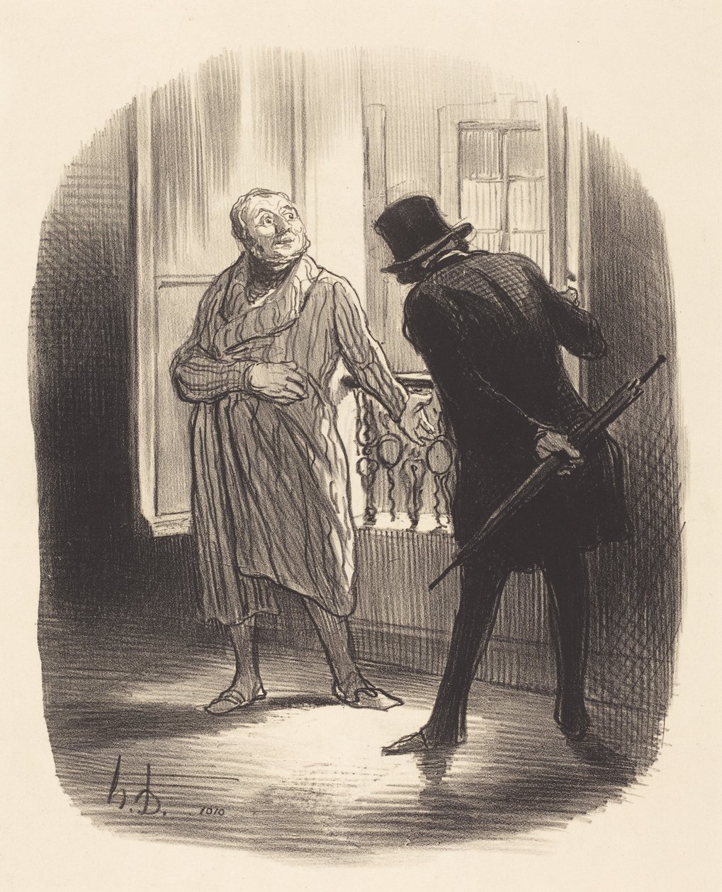 Denne boligen er litt dyr for Place Royale... av Honoré Daumier