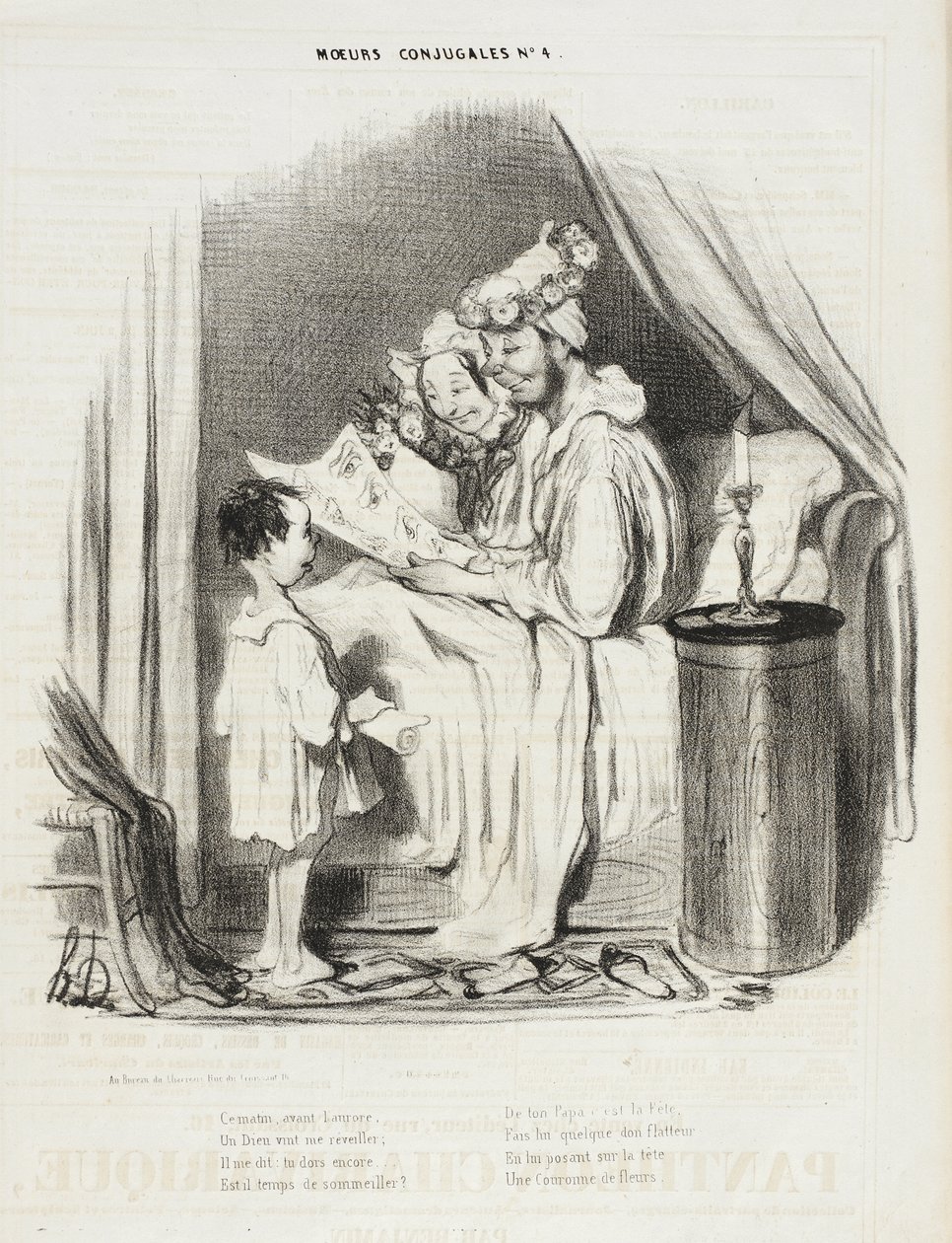 I morges, før daggry, kom en Gud for å vekke meg... av Honoré Daumier