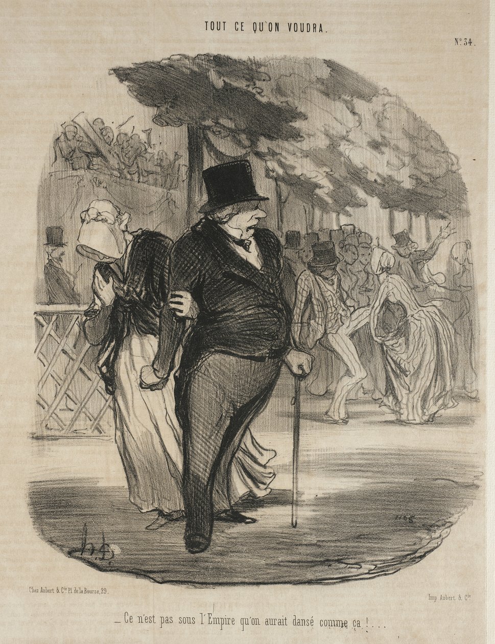 Under keiserdømmet ville man ikke ha danset slik! ... av Honoré Daumier
