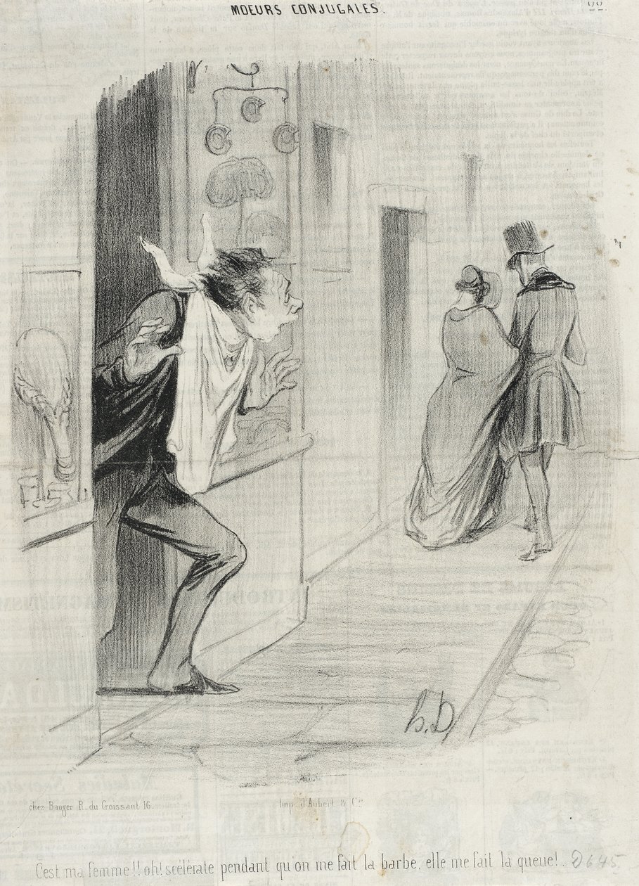 Det er kona mi!!... av Honoré Daumier