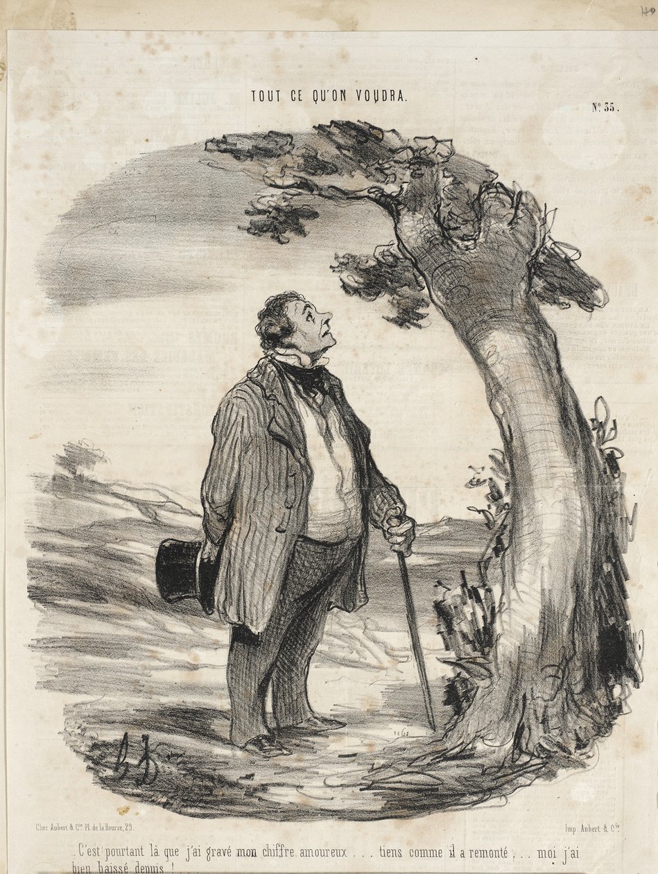 Det er jo nettopp der jeg har gravert inn mitt merke... av Honoré Daumier