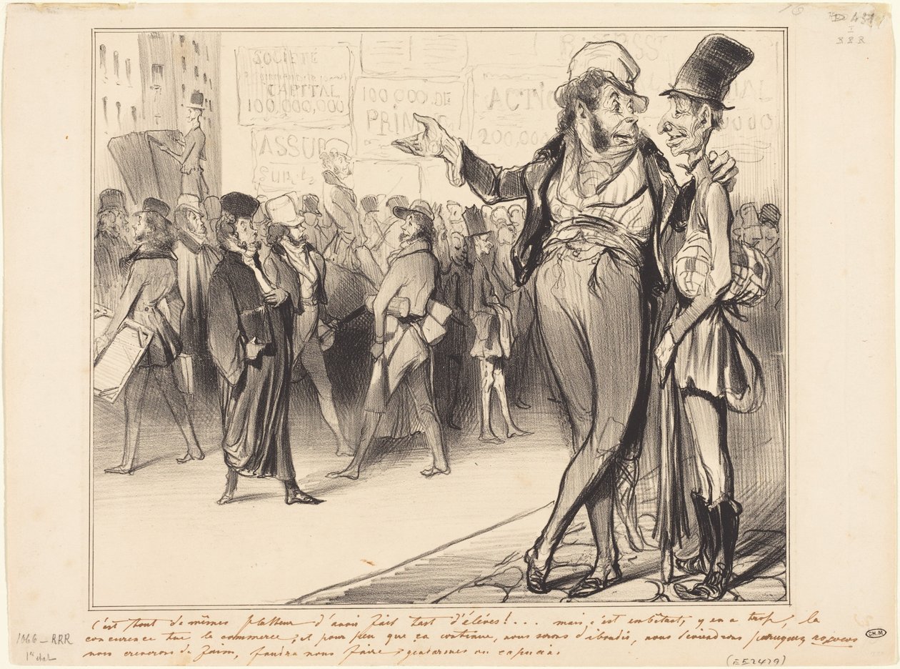 Det er likevel smigrende å ha hatt så mange elever!... av Honoré Daumier