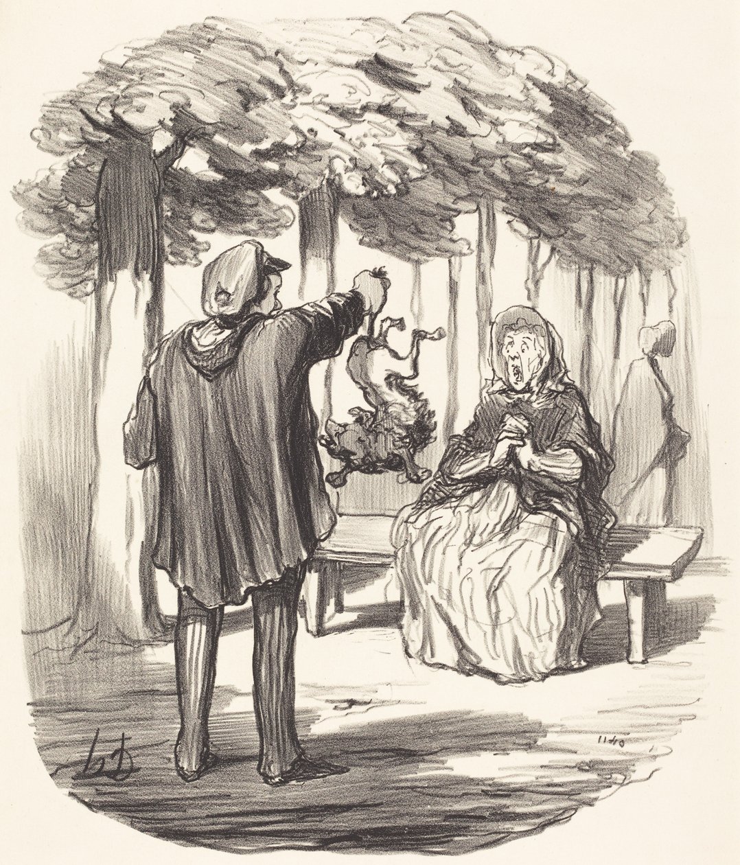 Er det hunden Deres der? av Honoré Daumier