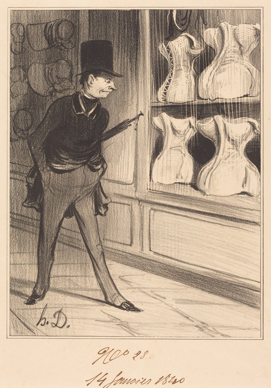 Det er unikt! Jeg tok fire størrelser... av Honoré Daumier