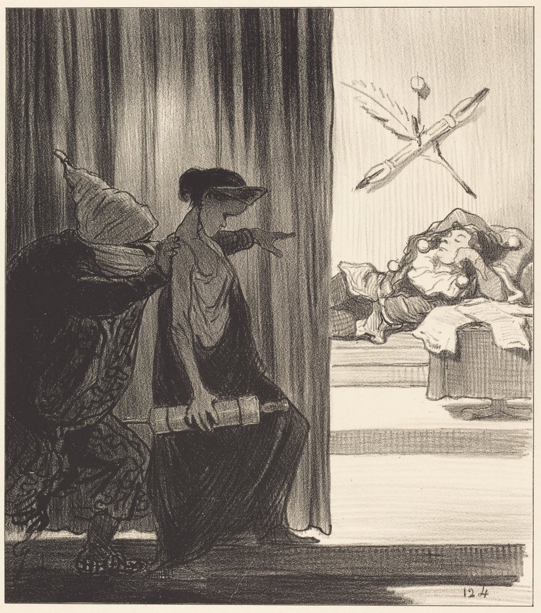 Clytemnestra presset av mimi Véron... av Honoré Daumier