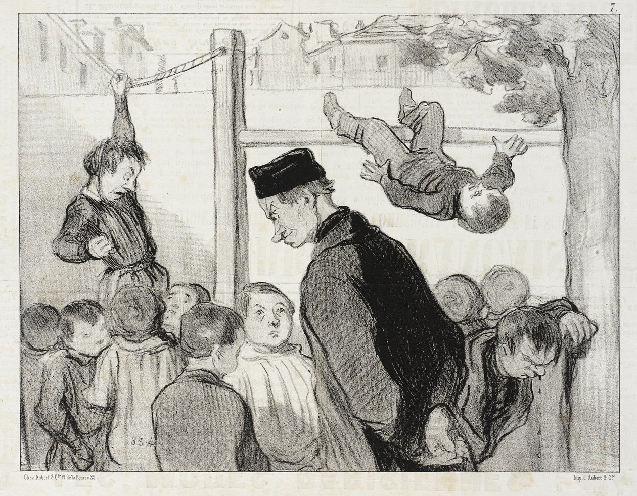 Hvordan gymnastikk former lemmene... av Honoré Daumier