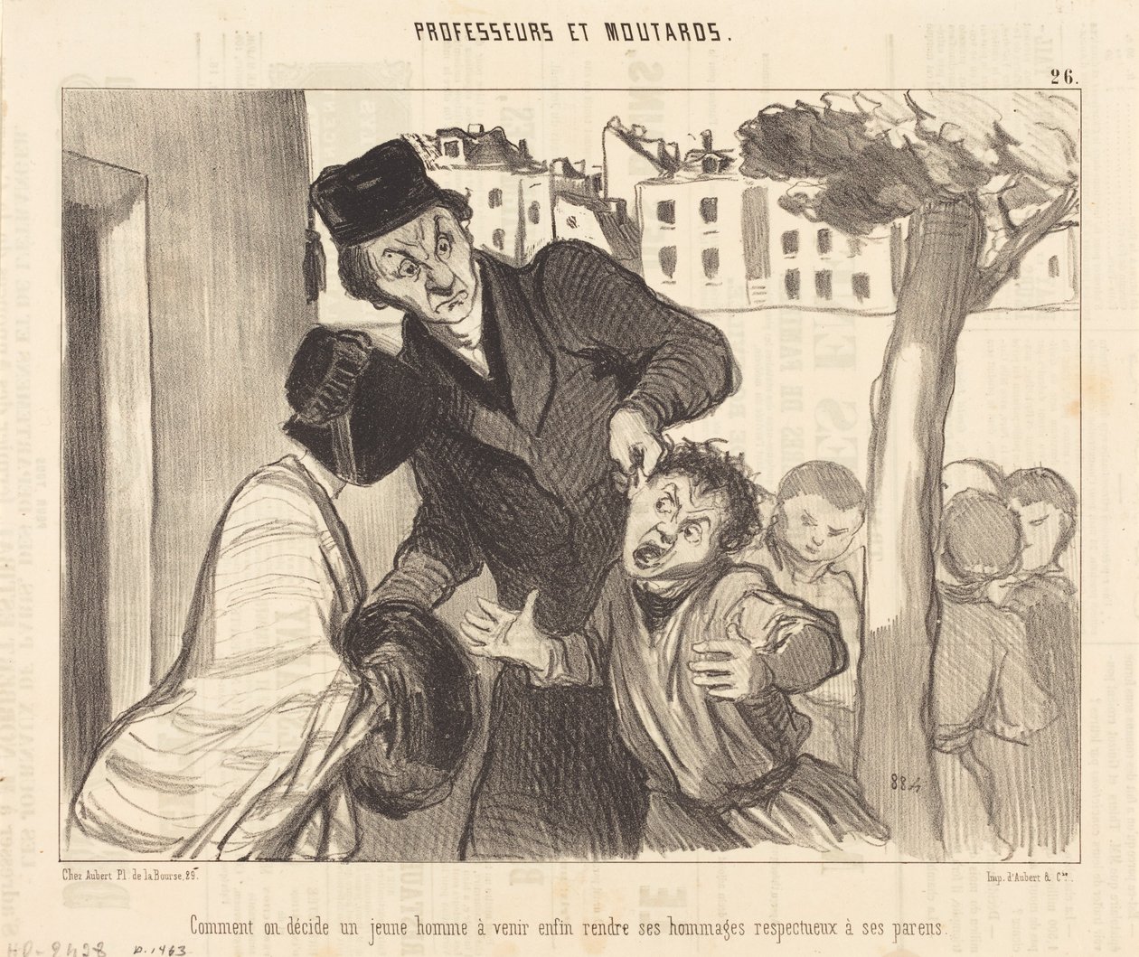 Hvordan bestemmer du at en ung mann skal komme... av Honoré Daumier