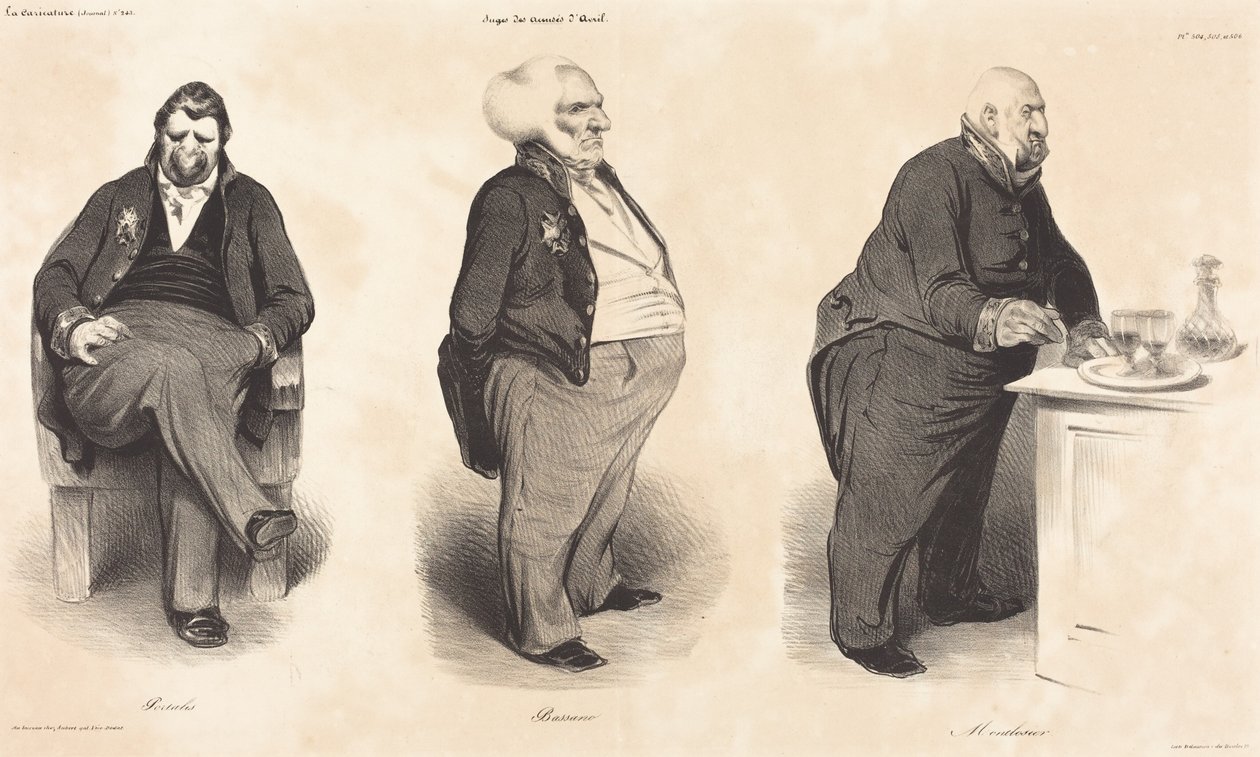 Grev Portalis - hertug av Bassano - grev de Montlosier av Honoré Daumier
