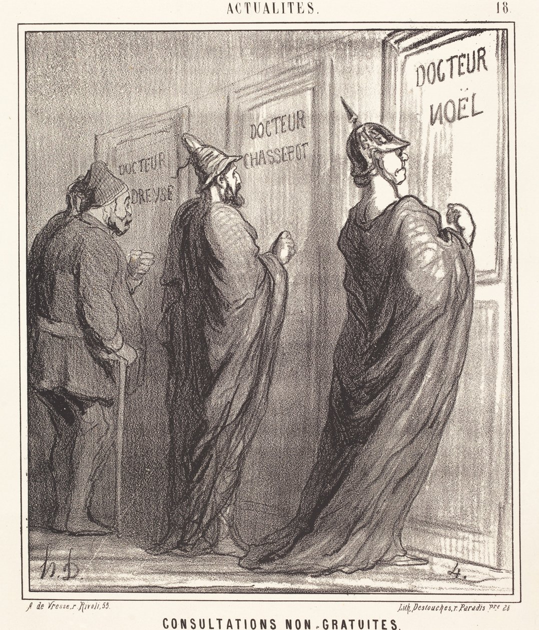 Konsultasjoner ikke gratis av Honoré Daumier
