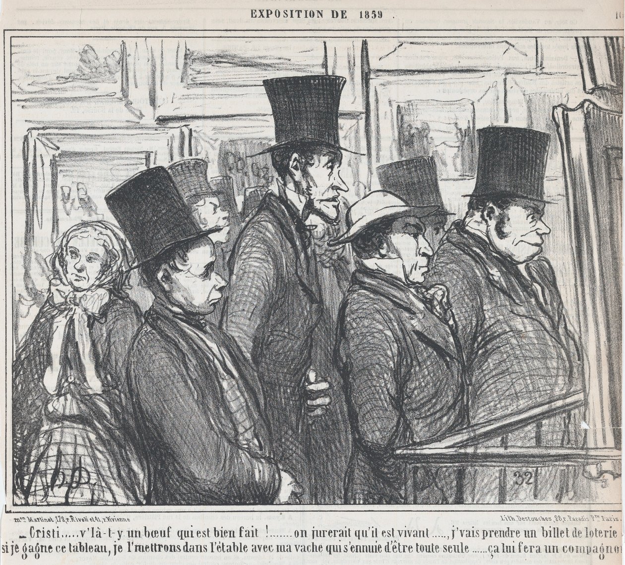 Kristus, for en velbygd okse!..., fra Utstillingen i 1859, publisert i Le Charivari, 4. mai 1859 av Honoré Daumier