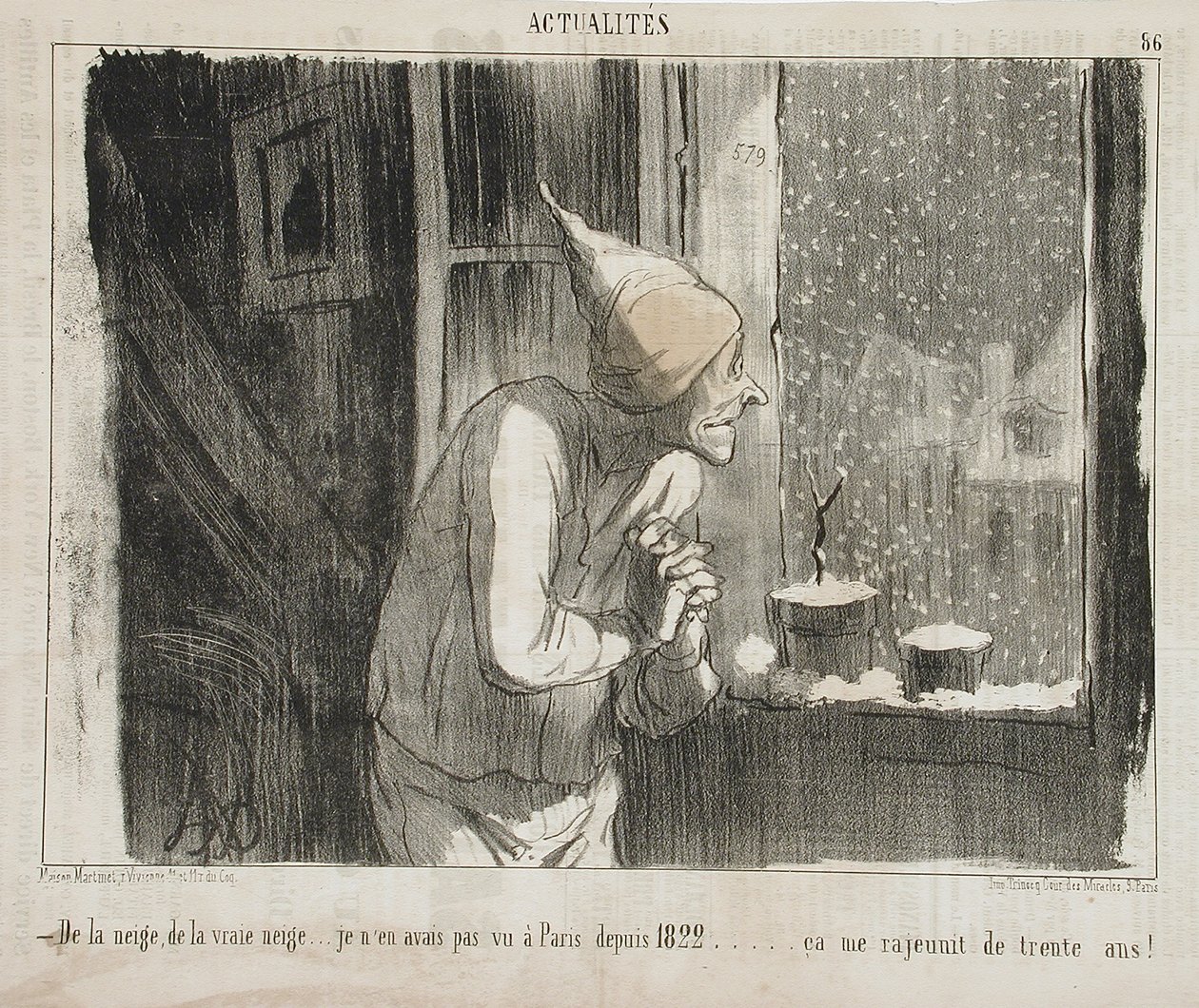 Snø, ekte snø... av Honoré Daumier