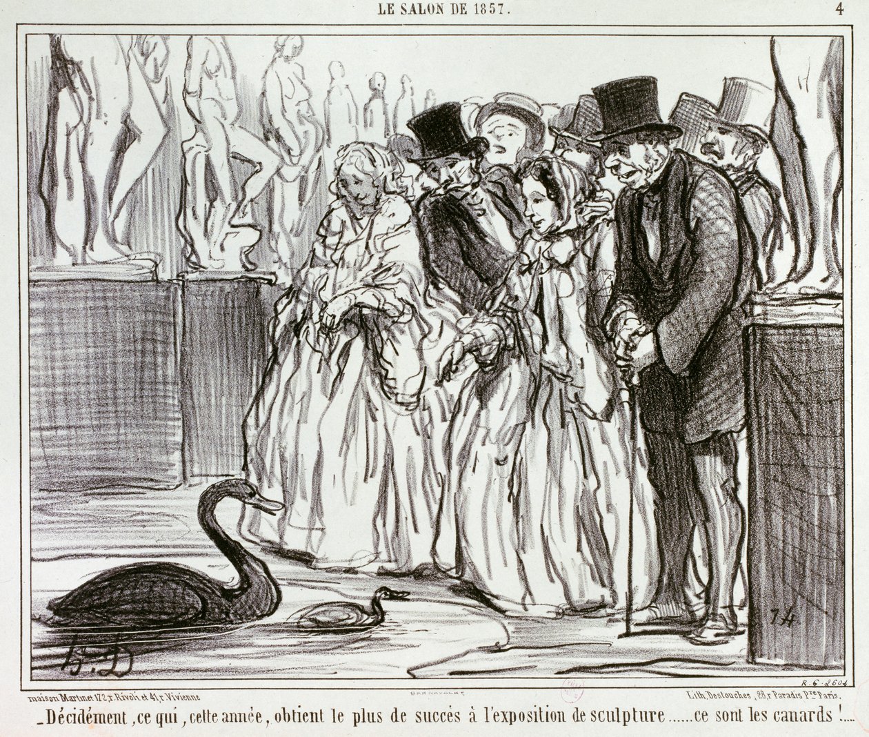 Avgjort det som i år oppnår størst suksess på skulpturutstillingen... / 4. av Honoré Daumier