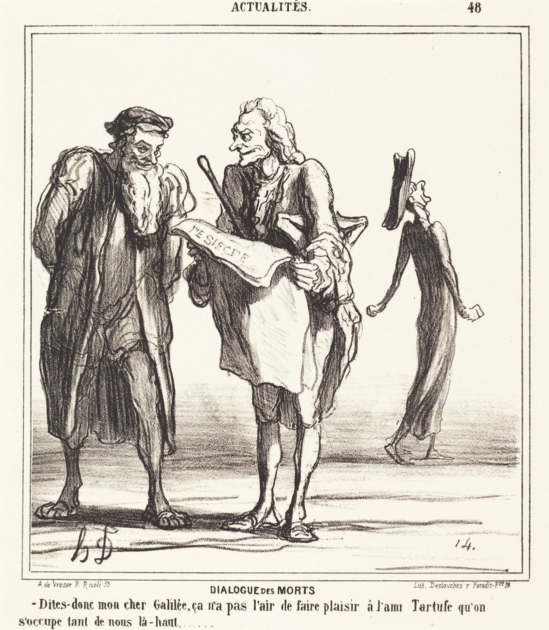 Dialog mellom de døde av Honoré Daumier