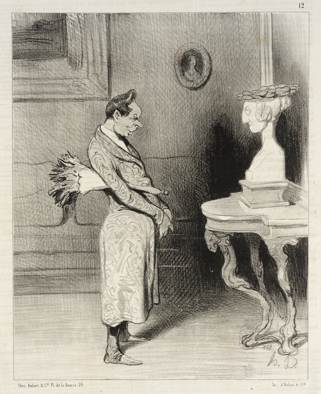Å si at Arsinoé ikke var glad for å bli portrettert... av Honoré Daumier