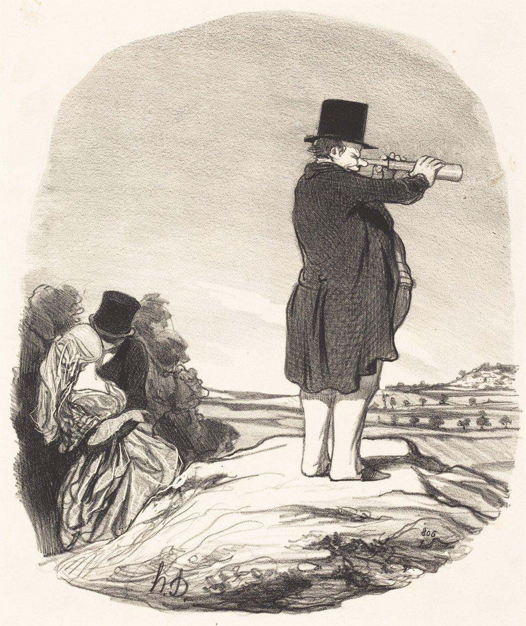 Hør her, kone ... jeg ser ingenting! av Honoré Daumier