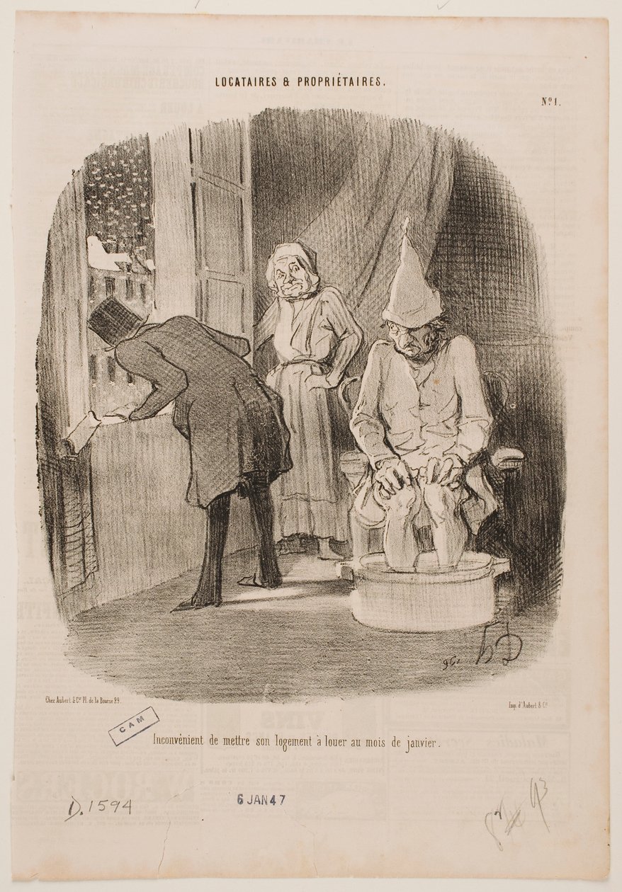 Ulempe ved å legge boligen ut til leie i januar av Honoré Daumier