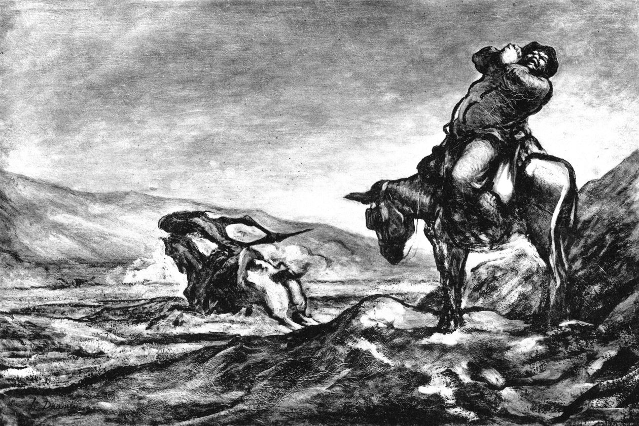 Don Quijote og Sancho Panca av Honoré Daumier