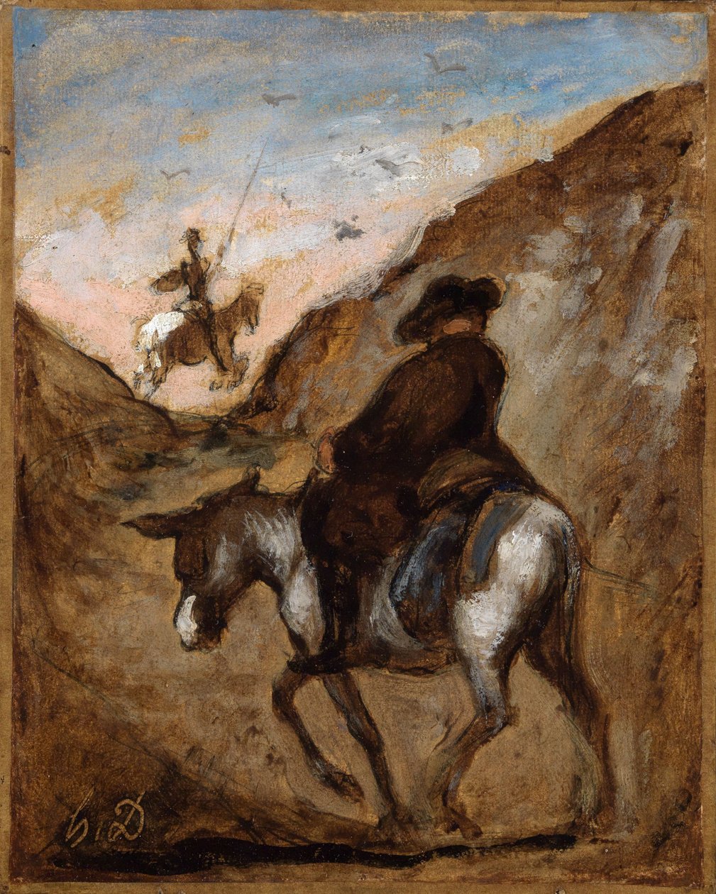 Don Quijote og Sancho Panza av Honoré Daumier