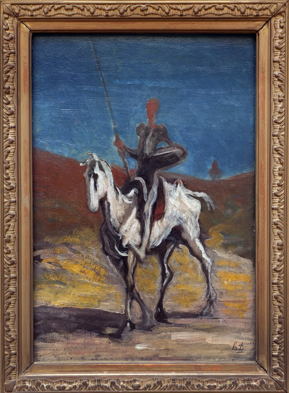 Don Quixote. Maleri av Honore Daumier (1808-1879), olje på lerret, ca. 1868. Fransk kunst av Honoré Daumier