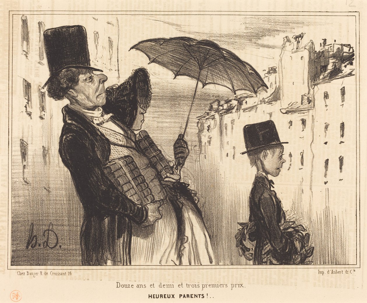 Tolv og et halvt år og tre førstepriser av Honoré Daumier