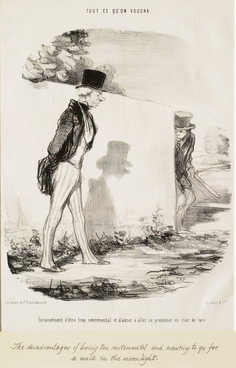 Ulempen ved å være for sentimental... av Honoré Daumier