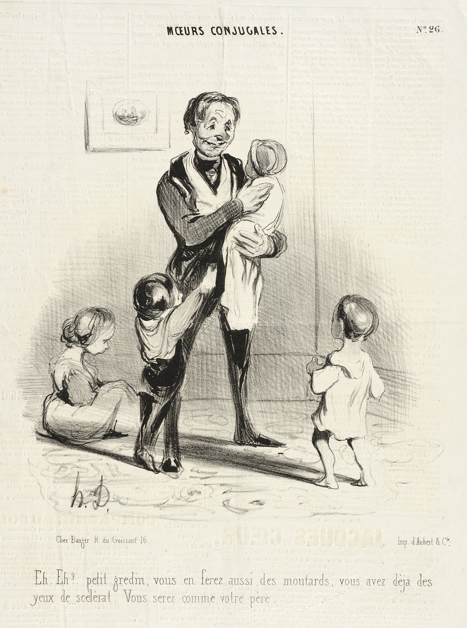 Eh! Eh!... lille slyngel, du kommer også til å få slike unger... av Honoré Daumier