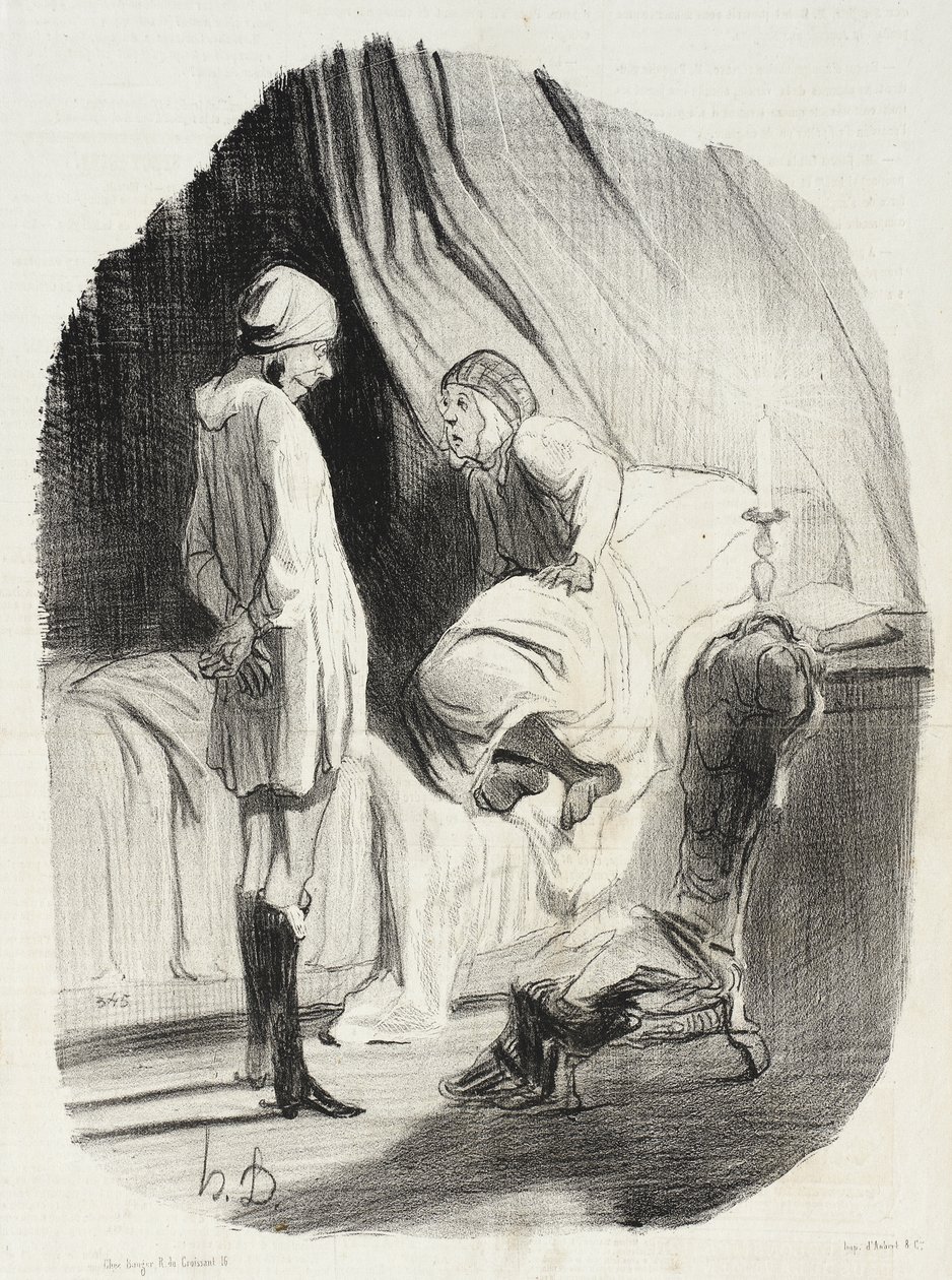 «Nå, min Didine, har vi danset nok?...» av Honoré Daumier