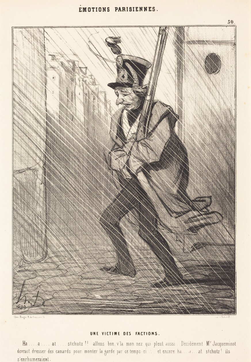 Parisiske følelser: Et offer for fraksjonene av Honoré Daumier