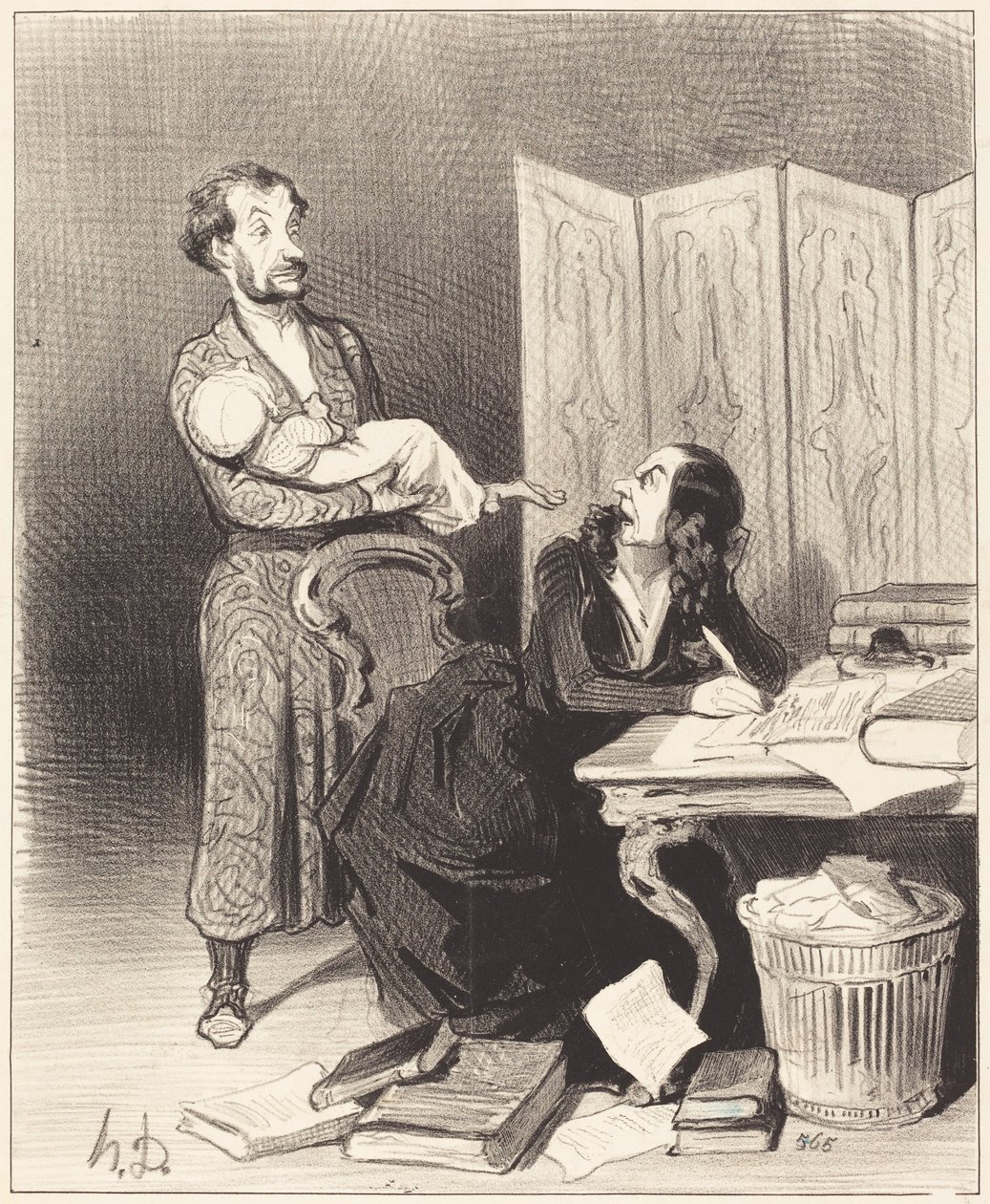 Ta det lenger bort... umulig å arbeide... av Honoré Daumier