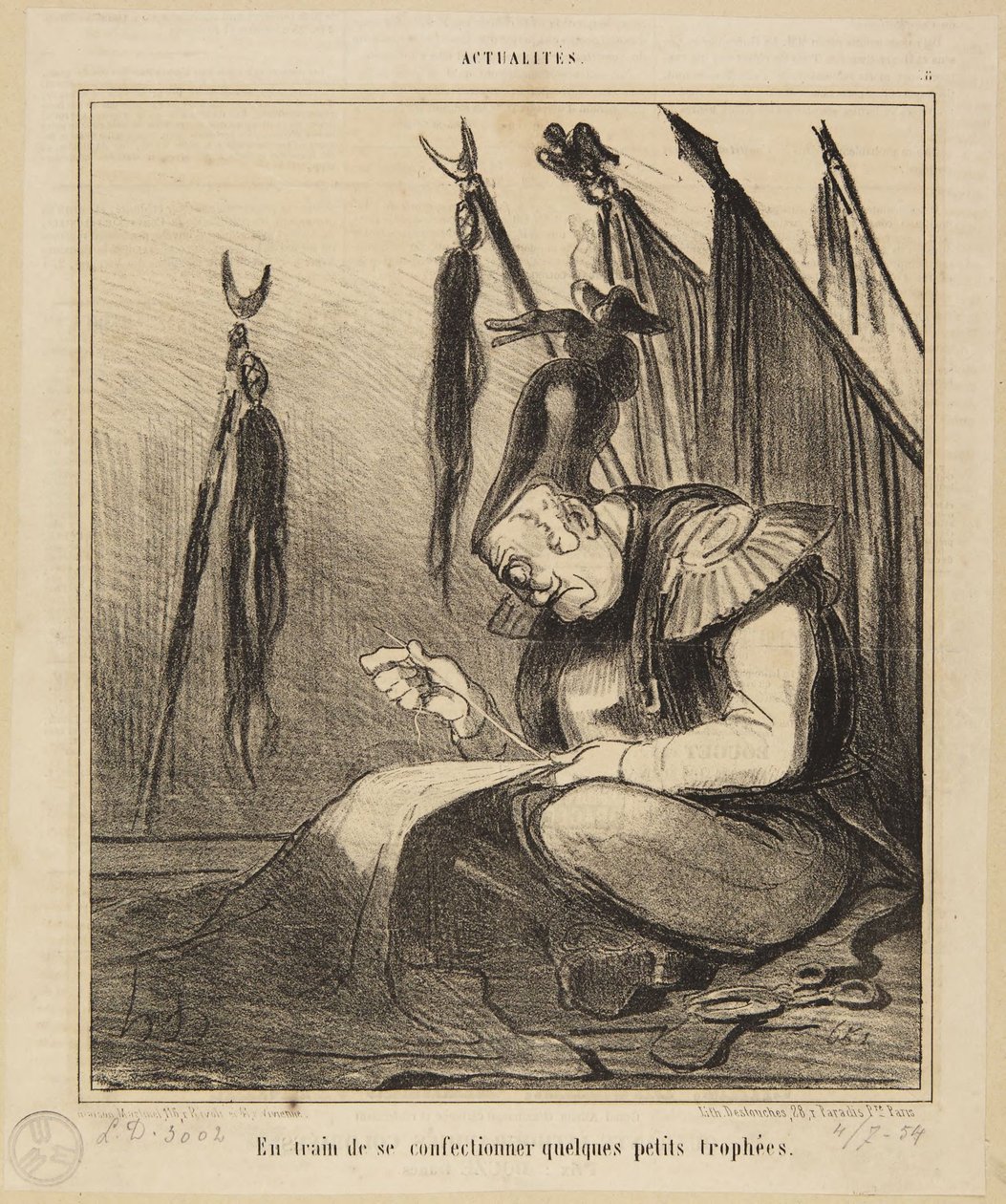 «I ferd med å lage seg noen små trofeer.» av Honoré Daumier