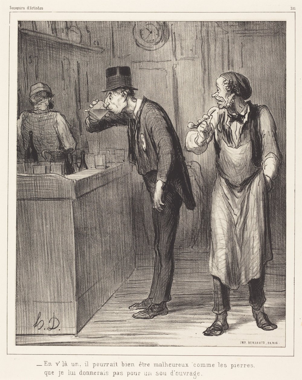 Her er en, han kunne godt være ulykkelig... av Honoré Daumier