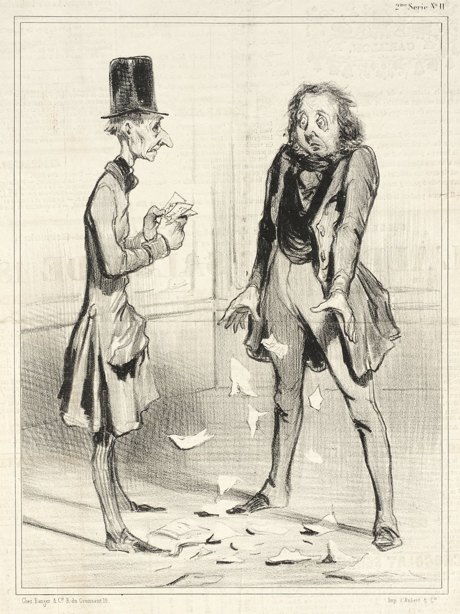 Igjen mine kreditorer, alltid... av Honoré Daumier