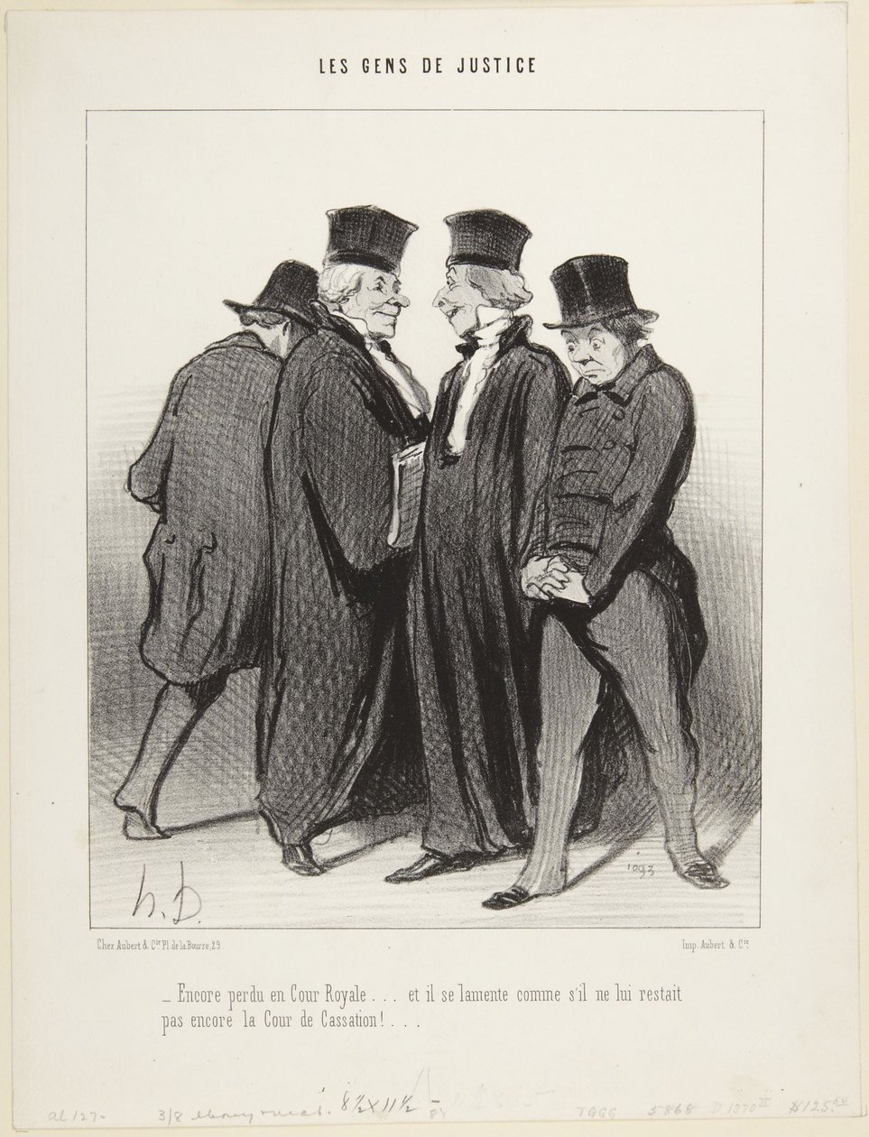 Fortsatt fortapt ved den Kongelige Domstolen..., nummer 34 fra serien Rettferdighetens folk av Honoré Daumier