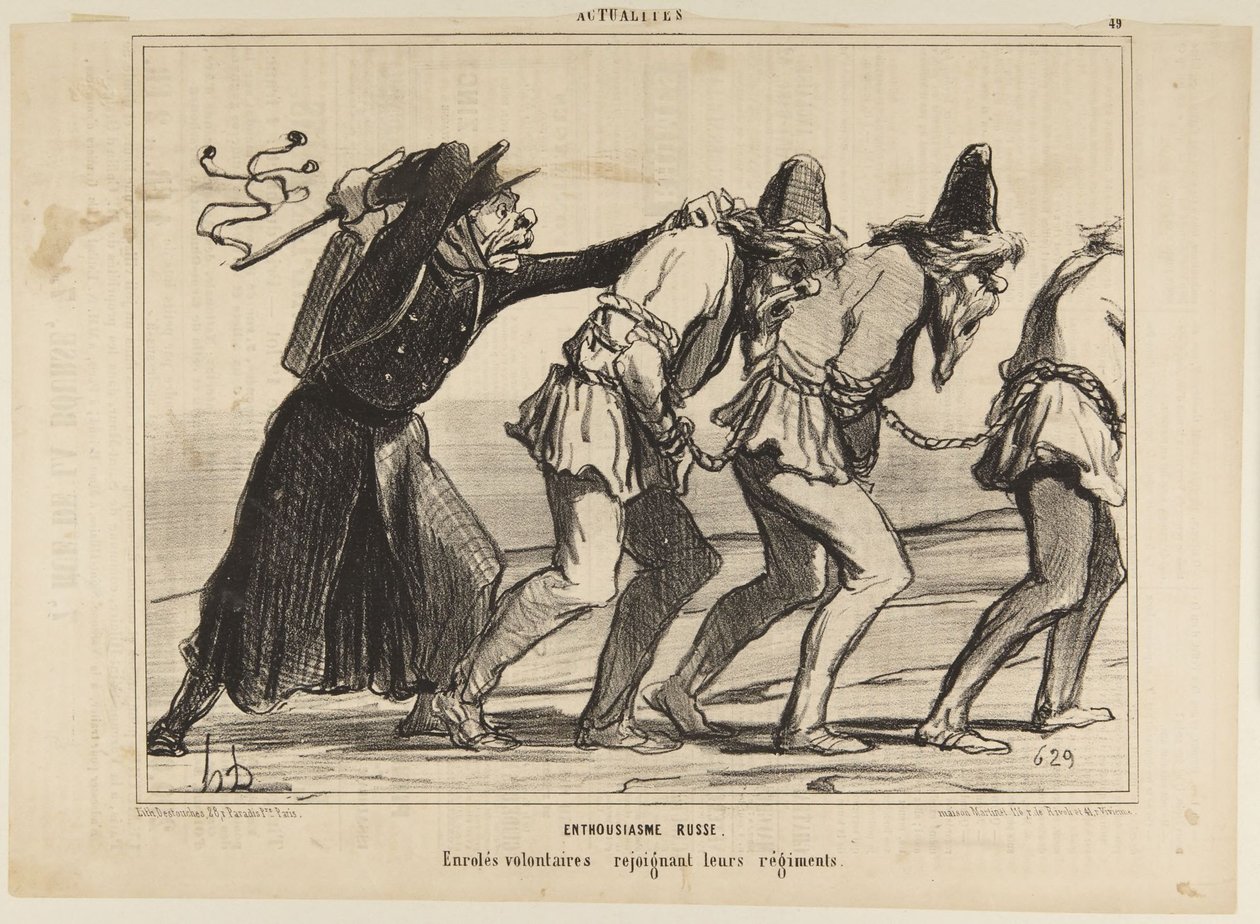 Russisk begeistring av Honoré Daumier
