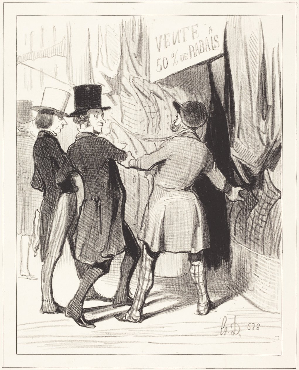Gå inn herrer... her er noen praktfulle... av Honoré Daumier
