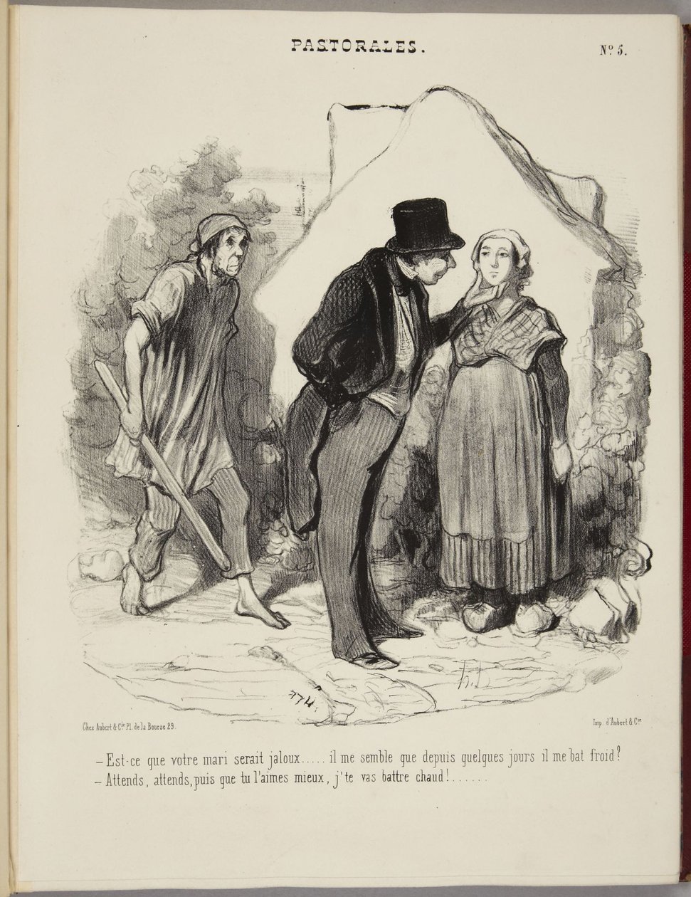 Ville mannen Deres bli sjalu... av Honoré Daumier