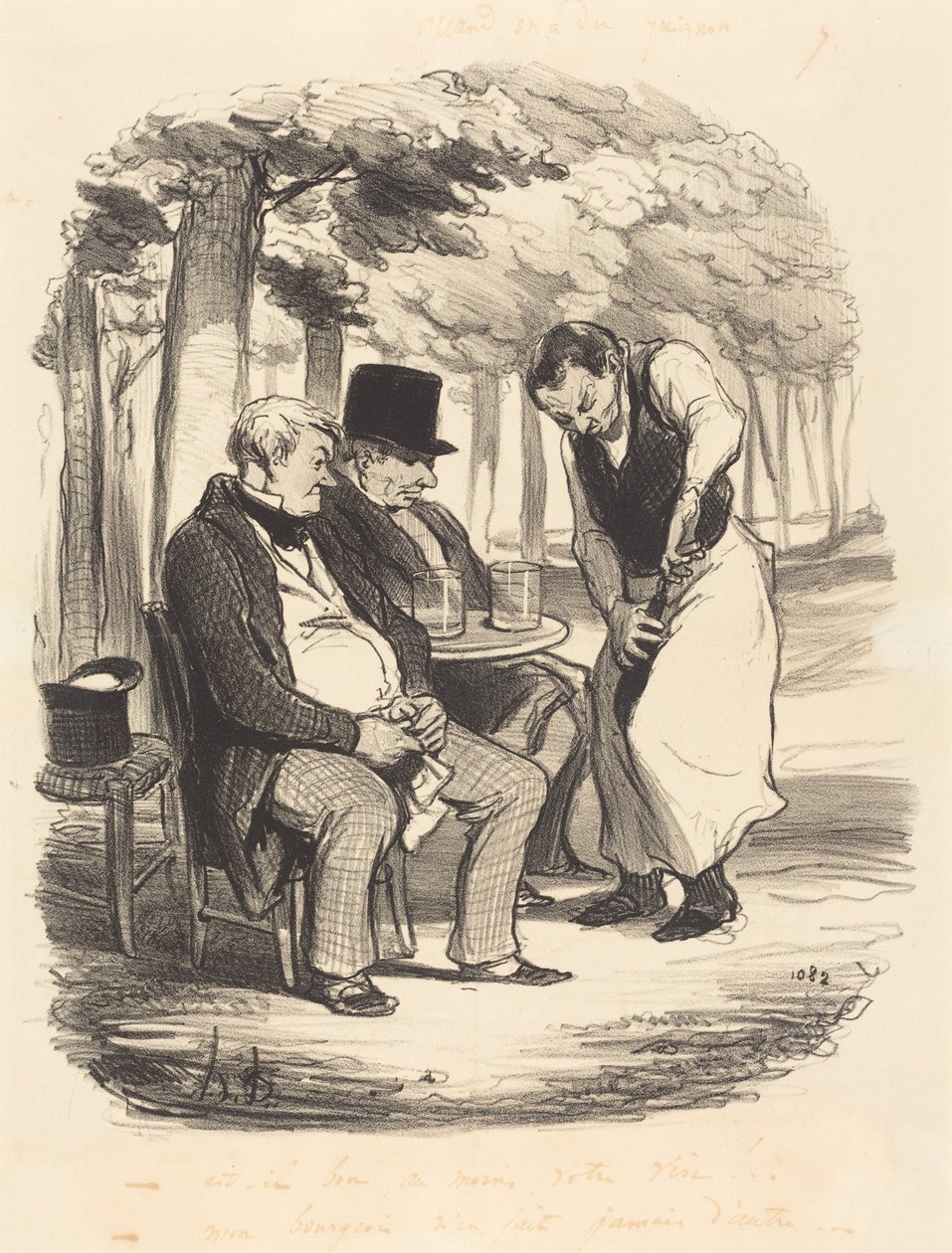Er vinen Deres i det minste god!... av Honoré Daumier