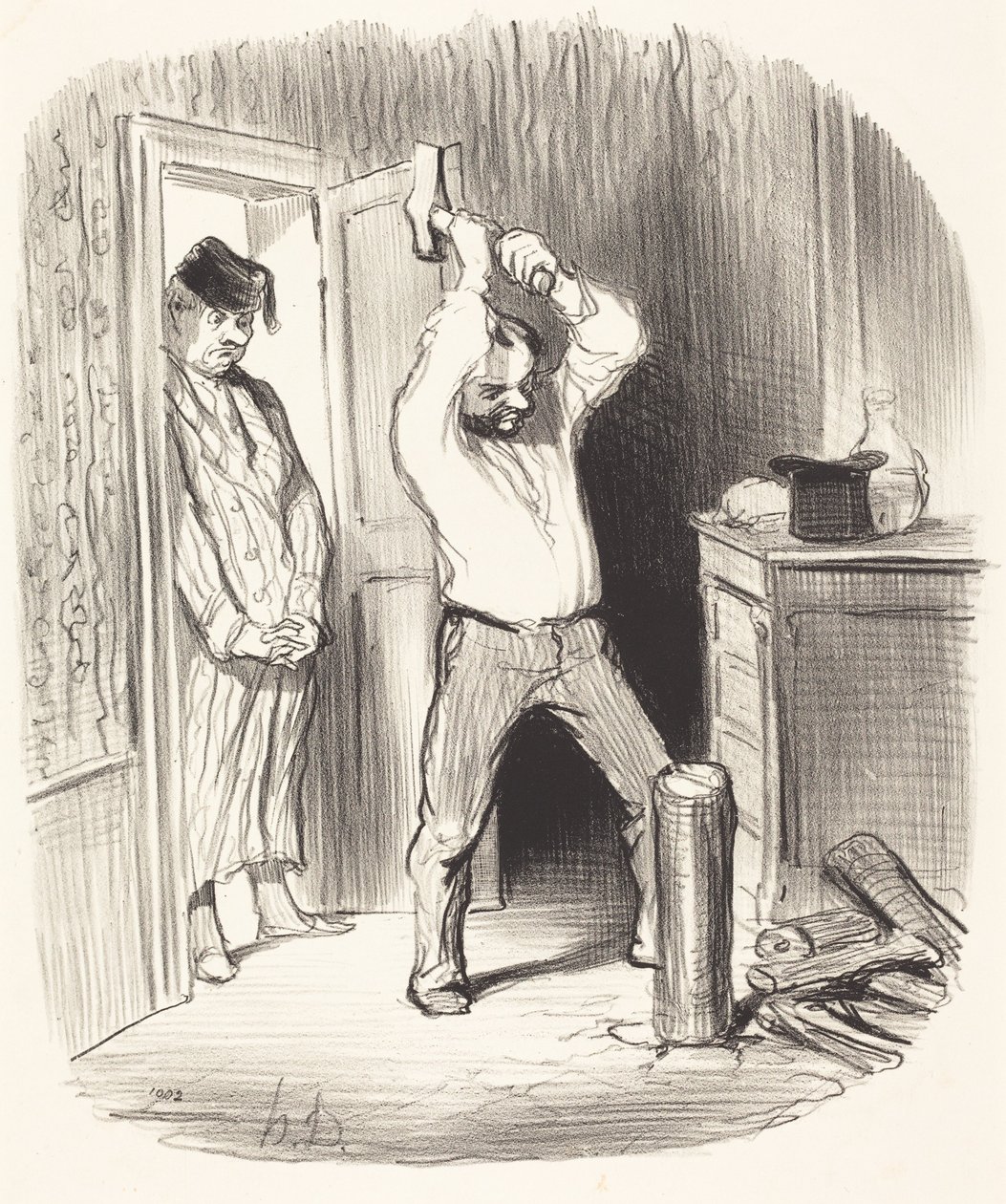 Er det tillatt for Gud... å kløyve ved... av Honoré Daumier