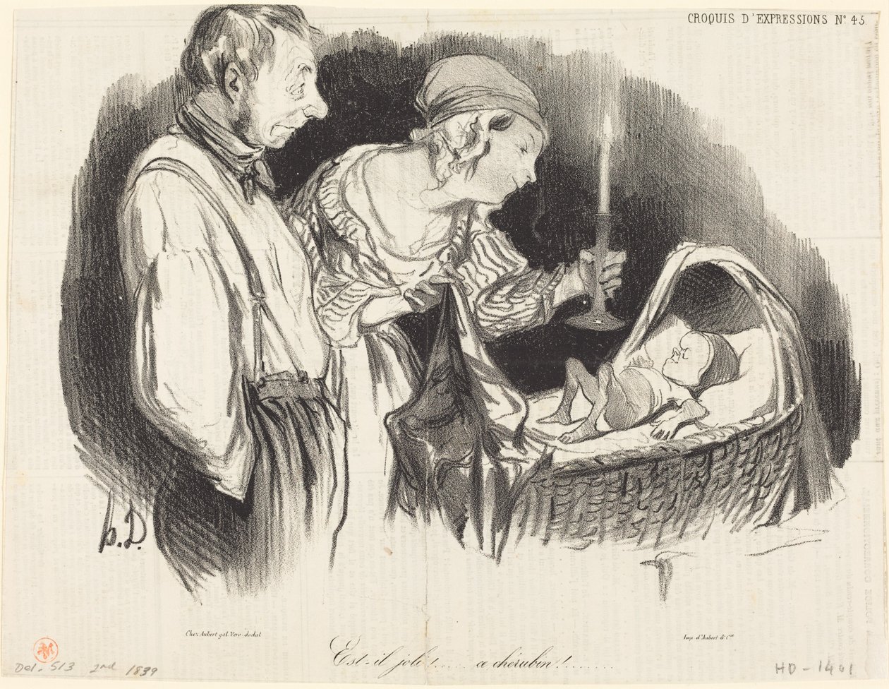 Er han ikke nydelig!... denne kjeruben!... av Honoré Daumier