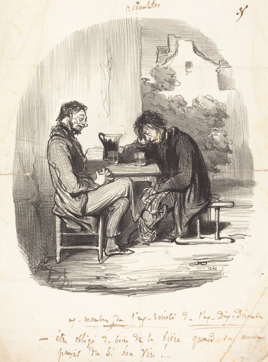 Tidligere medlemmer av det tidligere Selskapet for den tidligere Tiende desember av Honoré Daumier