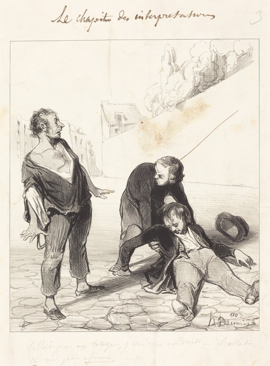 Du skulle ikke ha sagt du til meg, jeg er i... av Honoré Daumier