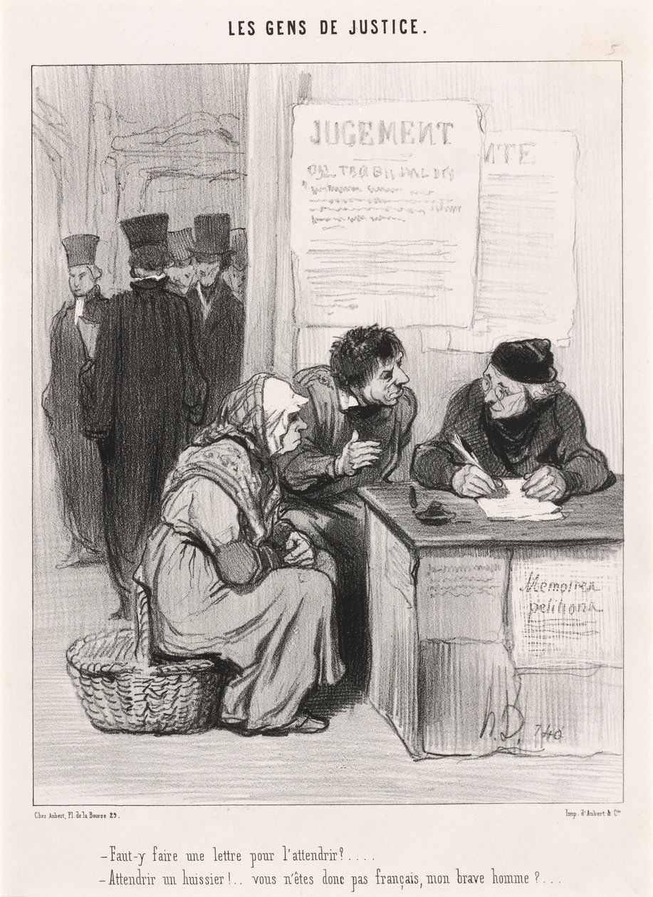 Må man skrive et brev for å bløtgjøre henne? av Honoré Daumier