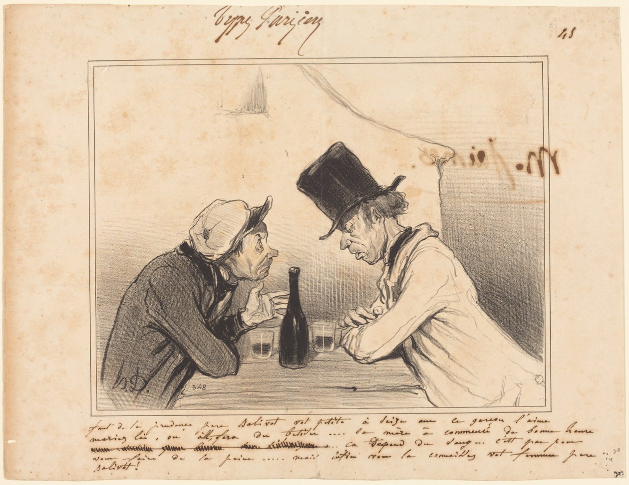 Man må være forsiktig, far Balivot, den lille jenta Deres er seksten år... av Honoré Daumier