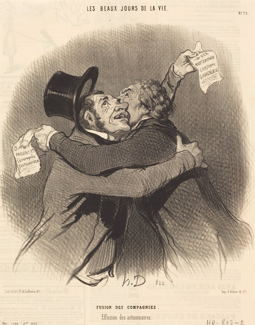 Sammenslåing av selskapene av Honoré Daumier
